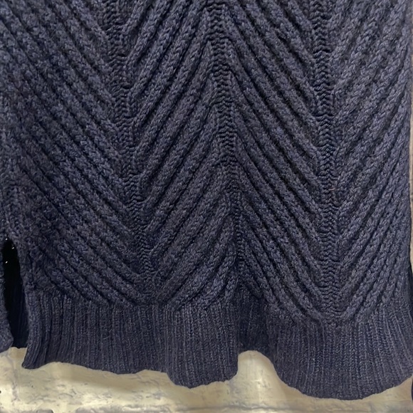 Vince-Yak Wool Chevron Knit Turtleneck Sweater. - Picture 6 of 7